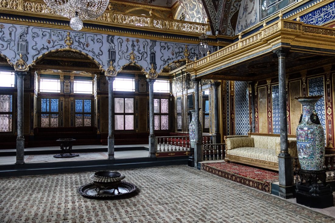La sala del trono all'interno dell'Harem del Palazzo Topkapi