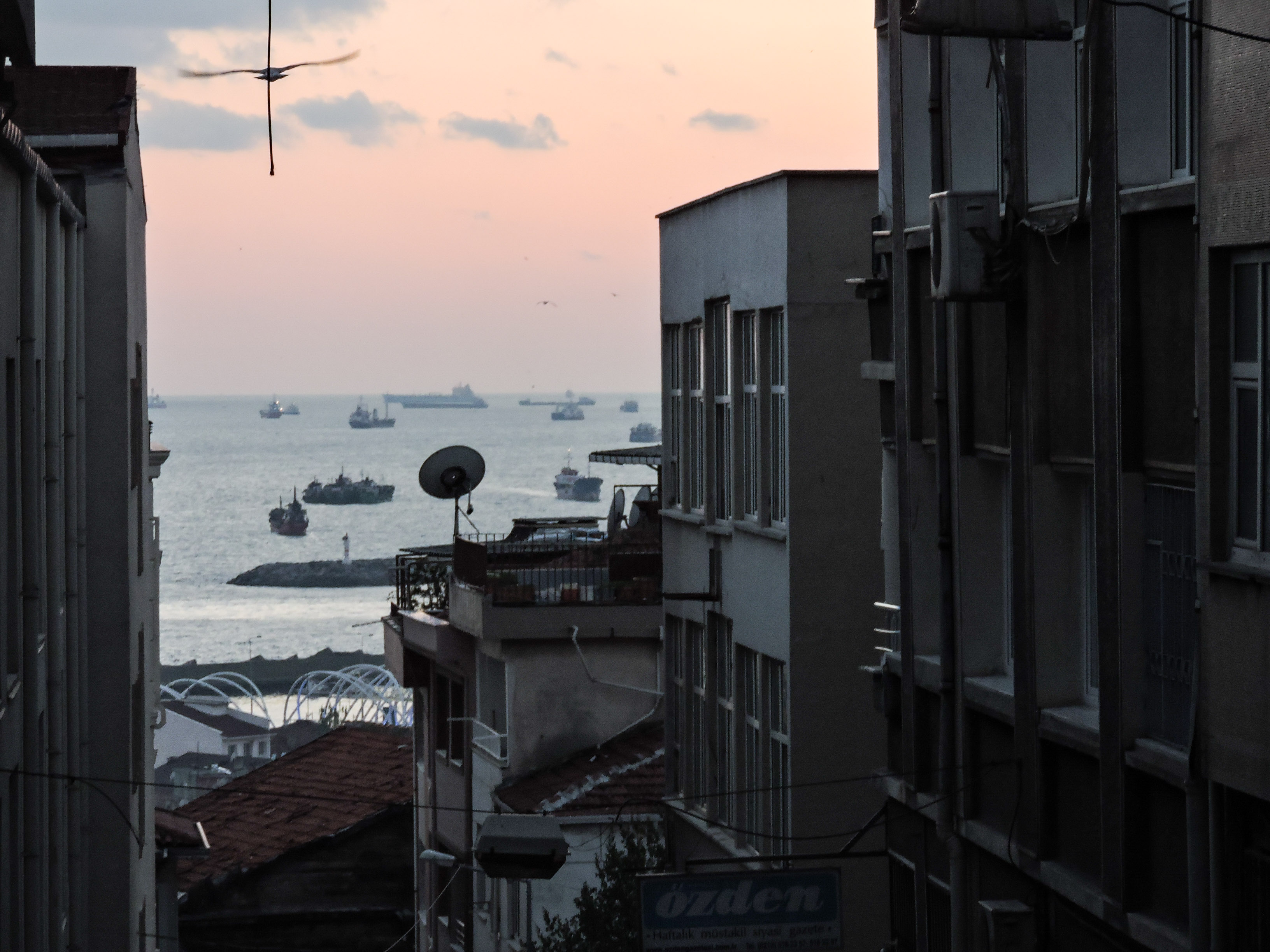 Il bosforo visto dall'alto di Beyoglu