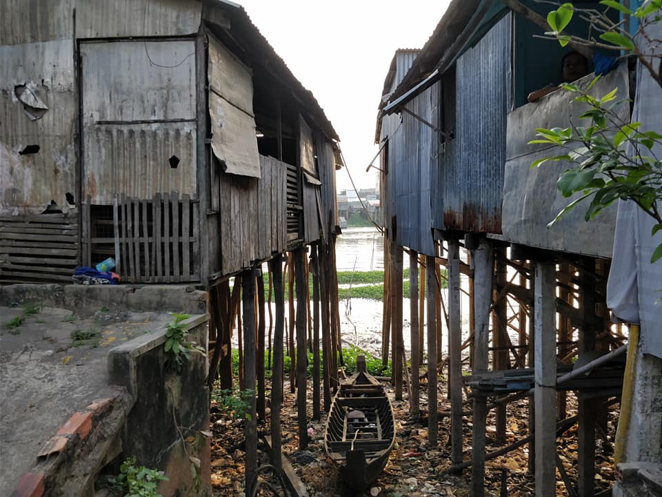 palafitte nel quartiere galleggiante di Chau Doc