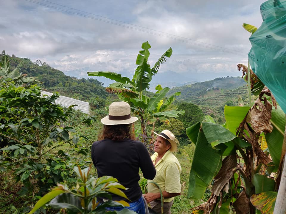 Nella finca di Don Reinaldo vicino Aguadas dove abbiamo avuto modo di apprezzare e conoscere le coltivazioni di caffè