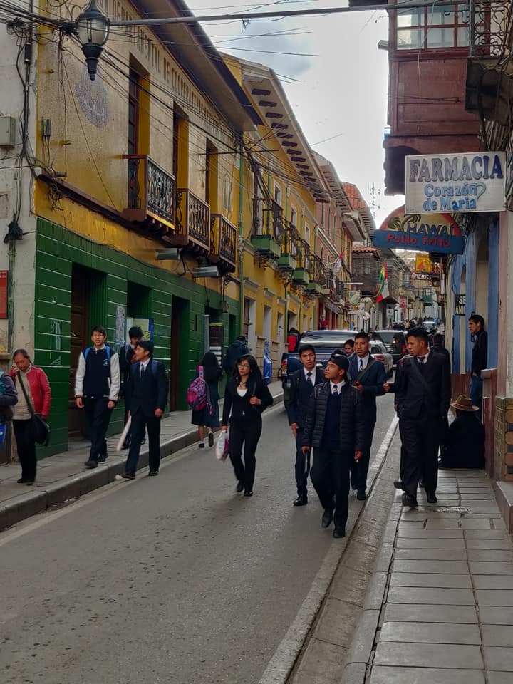 Le vie del centro di Potosi in bolivia